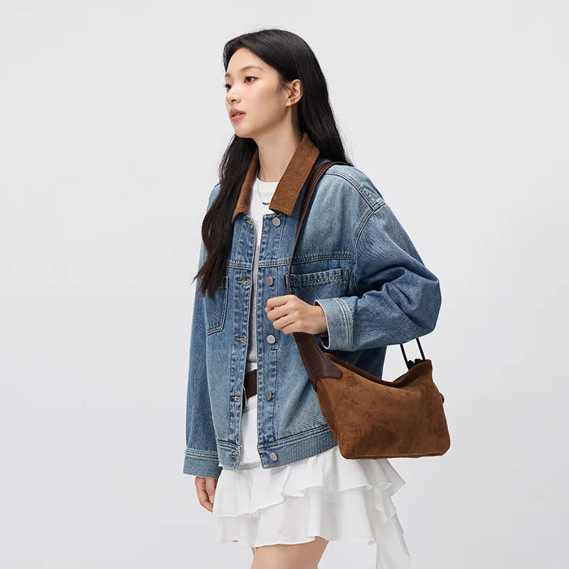 Flare Stash Classic Denim Jacket Distressed Vintage Style